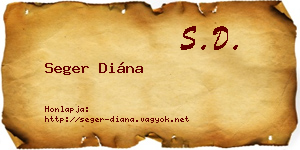 Seger Diána névjegykártya