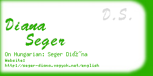 diana seger business card